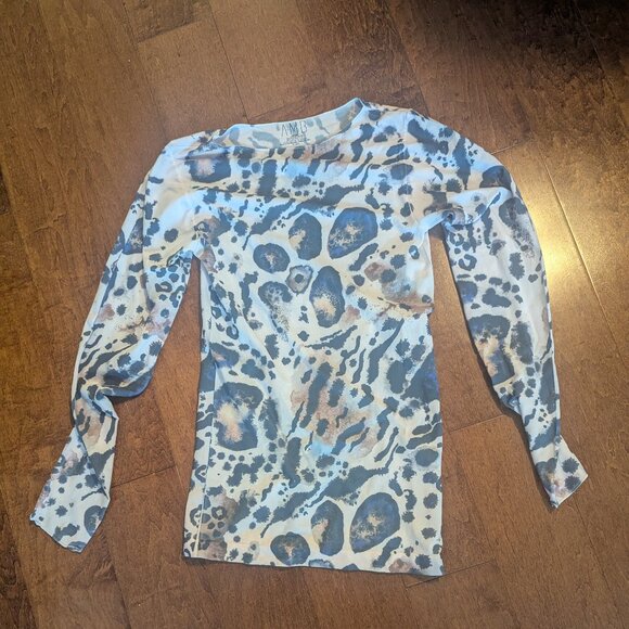 AMB top - ONE Size - rose and blue pattern - Picture 4 of 6